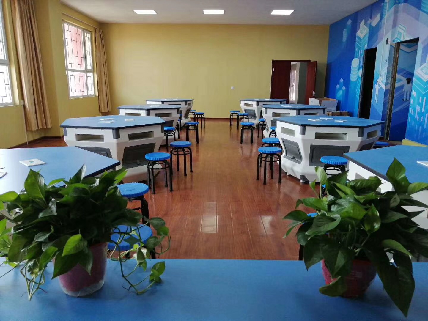 小学科学实验室六边桌